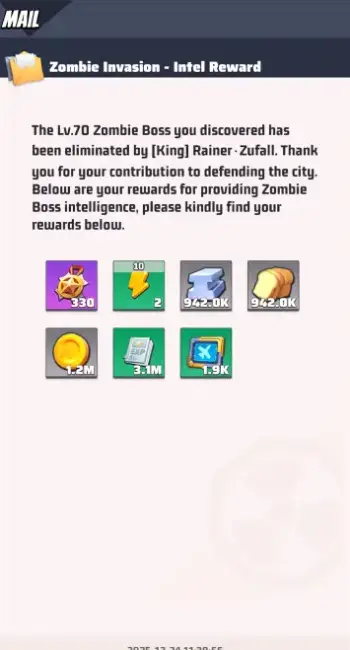 Intel Reward Intel Reward