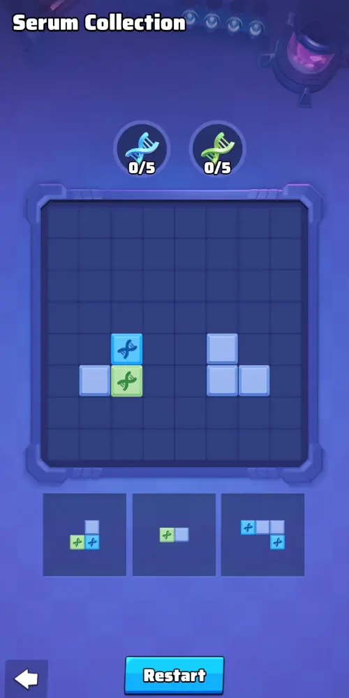 Gameplay process and block placement in Serum Collection