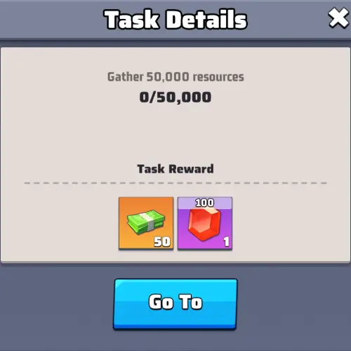 Bingo - Gather 50000 resources Bingo - Gather 50000 resources