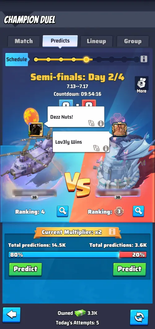 Champion duel match prediction Champion duel match prediction
