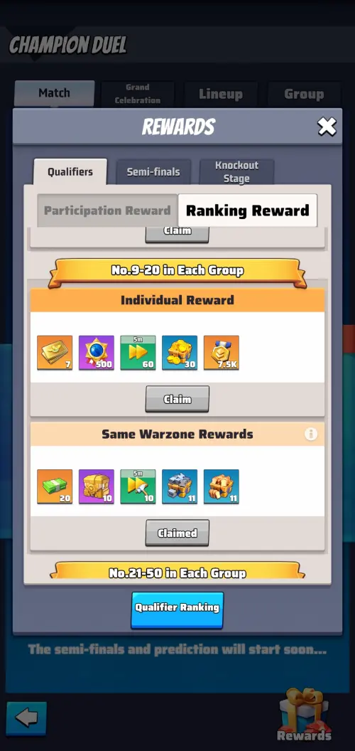 Champion duel ranking warzone rewards2 Champion duel ranking warzone rewards2