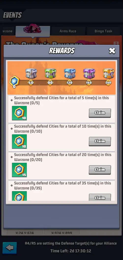 Queens revenge rewards scale Queens revenge rewards scale