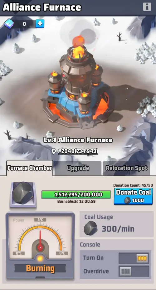 Donating coal to the Alliance Furnace