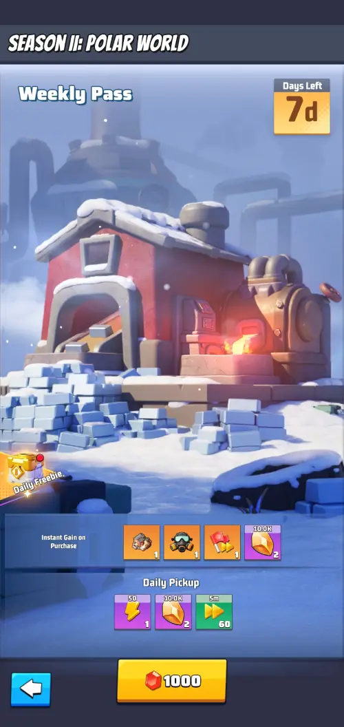 Season 2 Weekly Pass Purchasing the weekly pass for daily coal income and season buffs