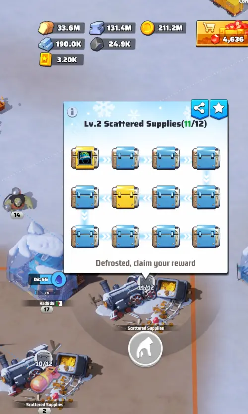 Supply collection rewards Supply collection rewards